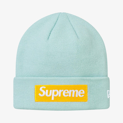 Supreme x New Era Beanie 'Box Logo' Ice Blue (FW17) - SOLE SERIOUSS (1)