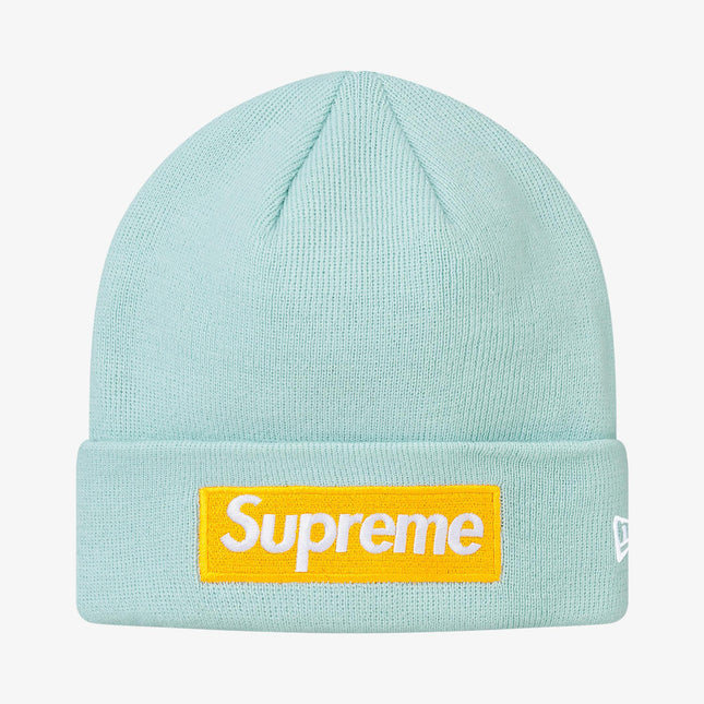 Supreme x New Era Beanie 'Box Logo' Ice Blue (FW17) - SOLE SERIOUSS (1)