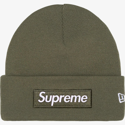 Supreme x New Era Beanie 'Box Logo' Light Olive Green (FW25) | SOLE SERIOUSS [1]