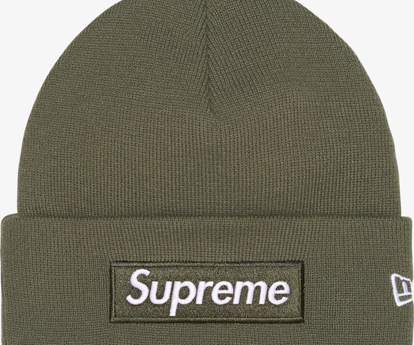 Supreme x New Era Beanie 'Box Logo' Light Olive Green (FW25