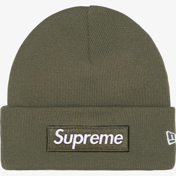 Supreme x New Era Beanie 'Box Logo' Light Olive Green (FW25