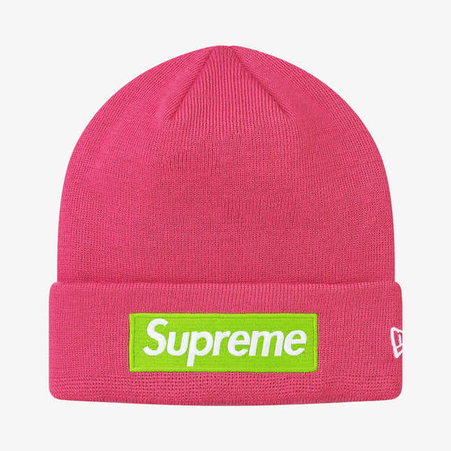 Supreme x New Era Beanie 'Box Logo' Magenta (FW17) - SOLE SERIOUSS (1)