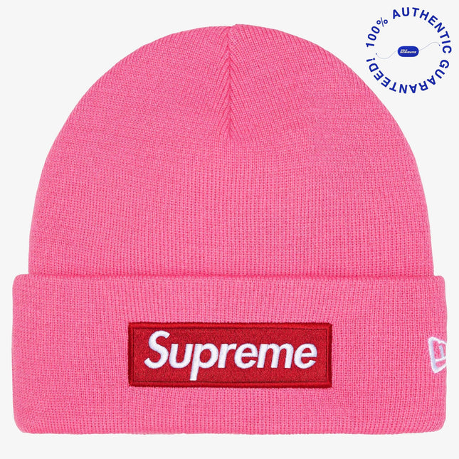 Supreme x New Era Beanie 'Box Logo' Magenta Pink / Red (FW25) | SOLE SERIOUSS [1]