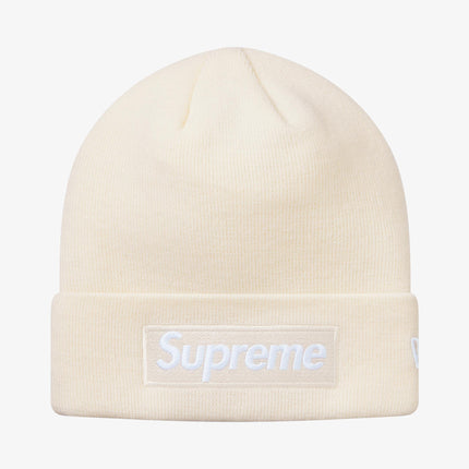 Supreme x New Era Beanie 'Box Logo' Natural (FW18) - SOLE SERIOUSS (1)