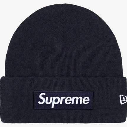 Supreme x New Era Beanie 'Box Logo' Navy Blue (FW25) | SOLE SERIOUSS [1]