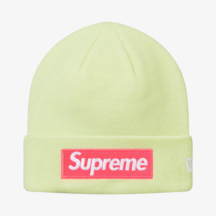 Supreme x New Era Beanie 'Box Logo' Pale Lime (FW17) - SOLE SERIOUSS (1)