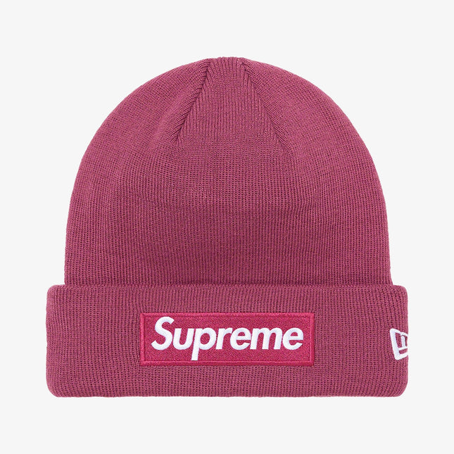 Supreme x New Era Beanie 'Box Logo' Plum (FW21) - SOLE SERIOUSS (1)