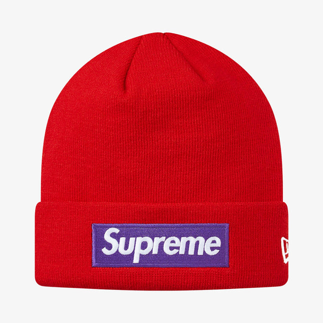 Supreme x New Era Beanie 'Box Logo' Red (FW17) - SOLE SERIOUSS (1)