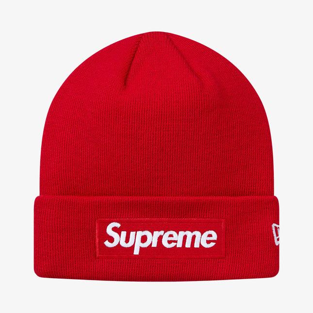 Supreme x New Era Beanie 'Box Logo' Red (FW18) - SOLE SERIOUSS (1)