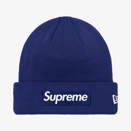 Supreme x New Era Beanie 'Box Logo' Washed Navy (FW21) - SOLE SERIOUSS (1)