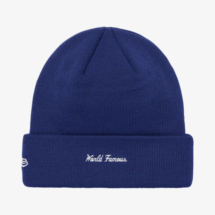 Supreme x New Era Beanie 'Box Logo' Washed Navy (FW21) - SOLE SERIOUSS (2)