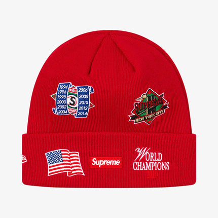 Supreme x New Era Beanie 'Championship' Red (FW19) - SOLE SERIOUSS (2)