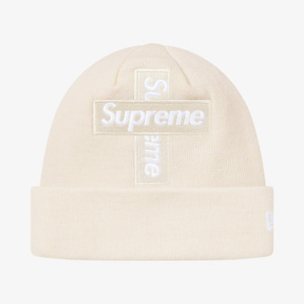 Supreme x New Era Beanie 'Cross Box Logo' Natural (FW20) - SOLE SERIOUSS (1)