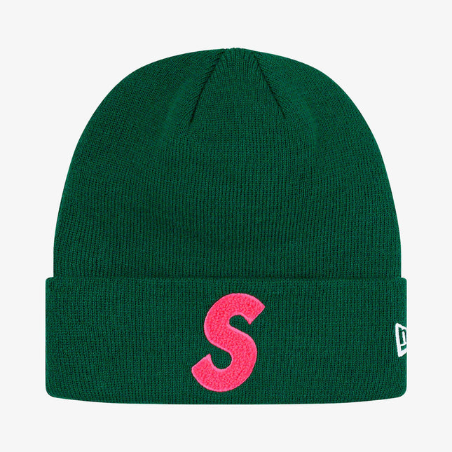 Supreme x New Era Beanie 'S Logo' Green (FW19) - SOLE SERIOUSS (1)