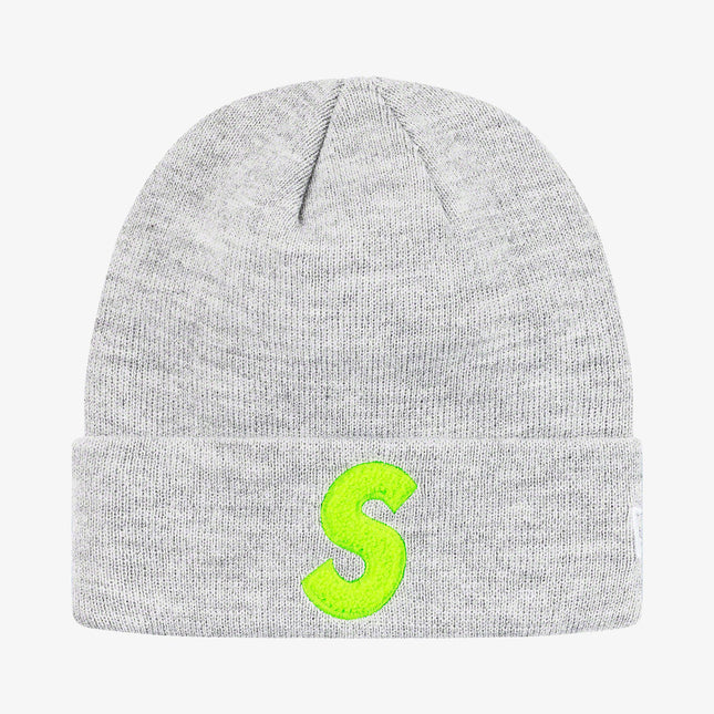 Supreme x New Era Beanie 'S Logo' Heather Grey (FW19) - SOLE SERIOUSS (1)