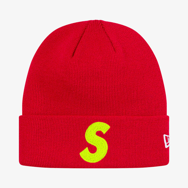 Supreme x New Era Beanie 'S Logo' Red (FW19) - SOLE SERIOUSS (1)