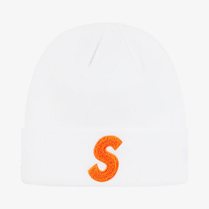 Supreme x New Era Beanie 'S Logo' White (FW19) - SOLE SERIOUSS (1)