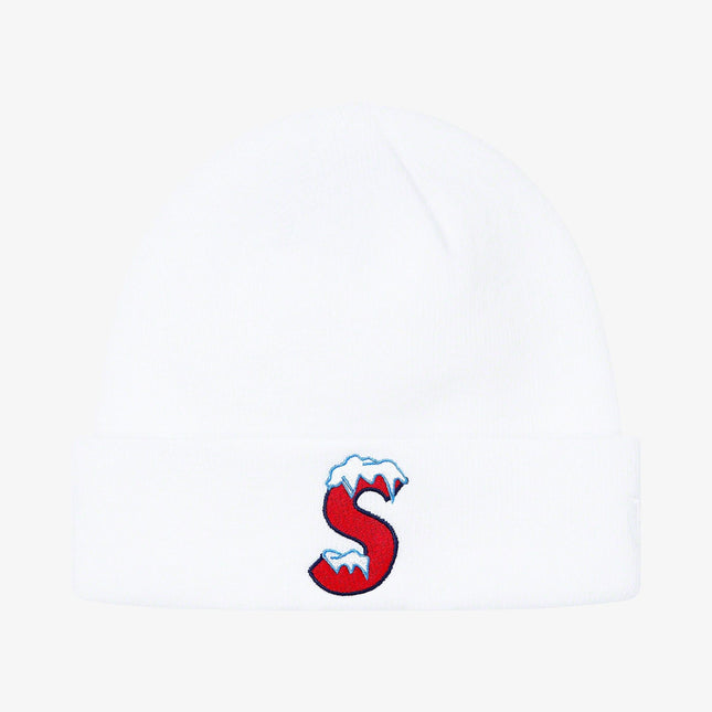 Supreme x New Era Beanie 'S Logo' White (FW20) - SOLE SERIOUSS (1)