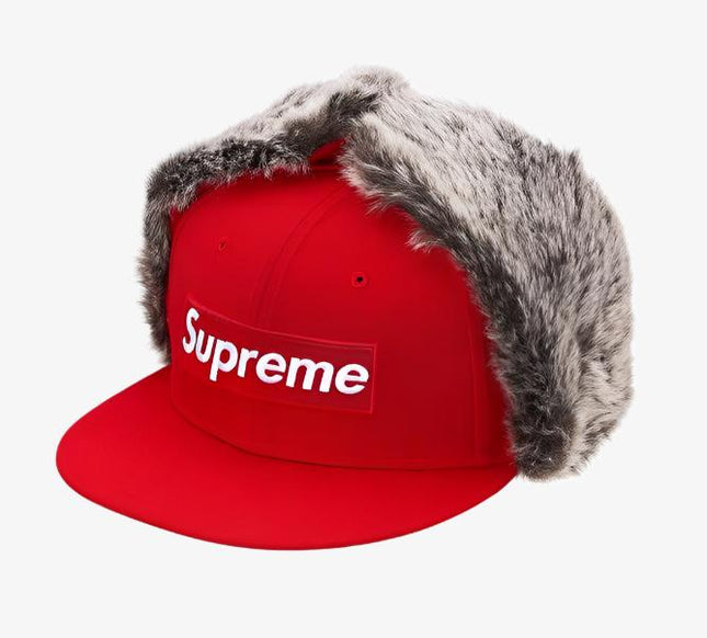 Supreme x New Era Earflap Fitted Hat 'Box Logo' Red (FW19) - SOLE SERIOUSS (1)