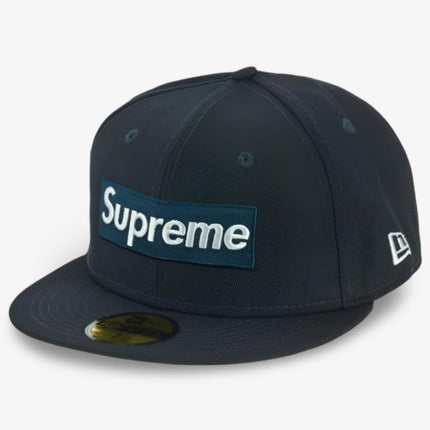 Supreme x New Era Fitted Hat 'No Comp Box Logo' Navy (FW21) - SOLE SERIOUSS (1)