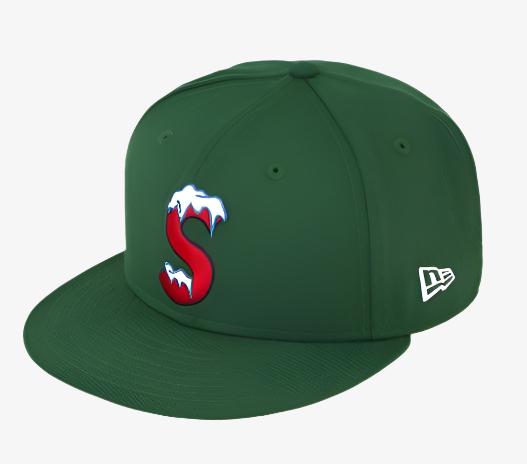 Supreme x New Era Fitted Hat 'S Logo' Bright Olive (FW20) - SOLE SERIOUSS (1)