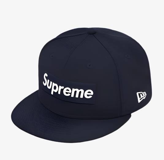 Supreme x New Era Fitted Hat 'World Famous Box Logo' Navy (FW20) - SOLE SERIOUSS (1)