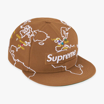 Supreme x New Era Fitted Hat 'Worldwide Box Logo' Brown FW23 - SOLE SERIOUSS (2)