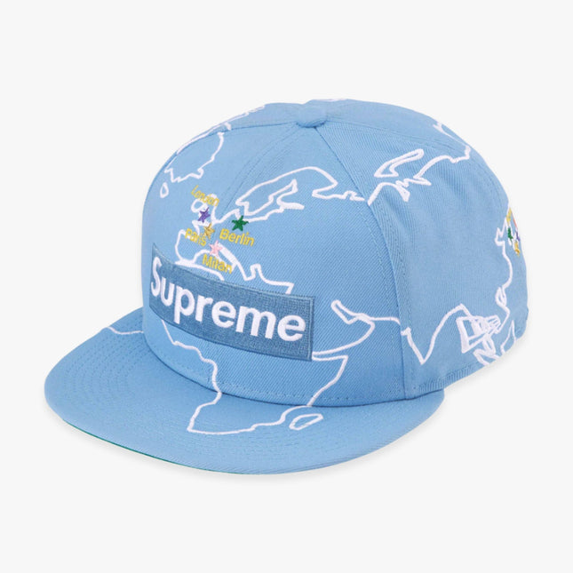 Supreme x New Era Fitted Hat 'Worldwide Box Logo' Light Blue FW23 - SOLE SERIOUSS (1)