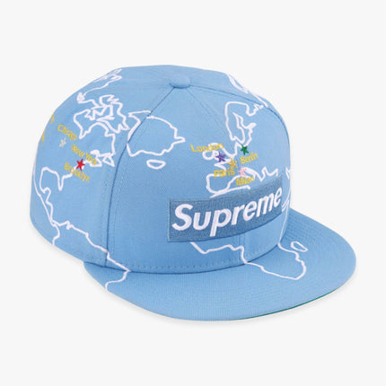 Supreme x New Era Fitted Hat 'Worldwide Box Logo' Light Blue FW23 - SOLE SERIOUSS (2)