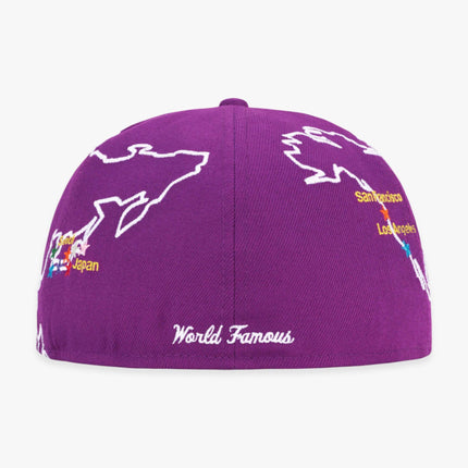 Supreme x New Era Fitted Hat 'Worldwide Box Logo' Purple FW23 - SOLE SERIOUSS (3)