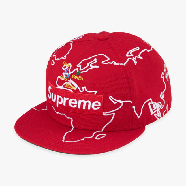 Supreme x New Era Fitted Hat 'Worldwide Box Logo' Red FW23 - SOLE SERIOUSS (1)