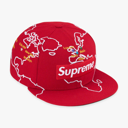 Supreme x New Era Fitted Hat 'Worldwide Box Logo' Red FW23 - SOLE SERIOUSS (2)