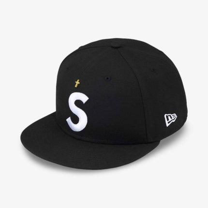 Supreme x New Era 'Gold Cross S Logo' Fitted Hat Black (SS24) - SOLE SERIOUSS (1)