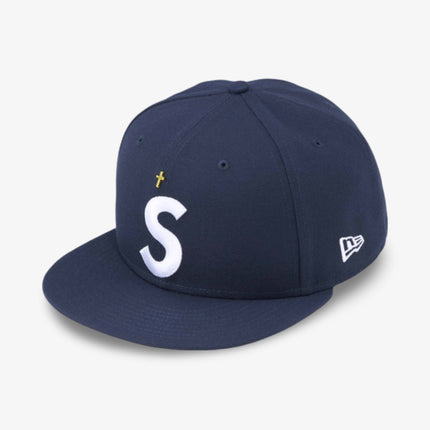 Supreme x New Era 'Gold Cross S Logo' Fitted Hat Light Navy (SS24) - SOLE SERIOUSS (1)