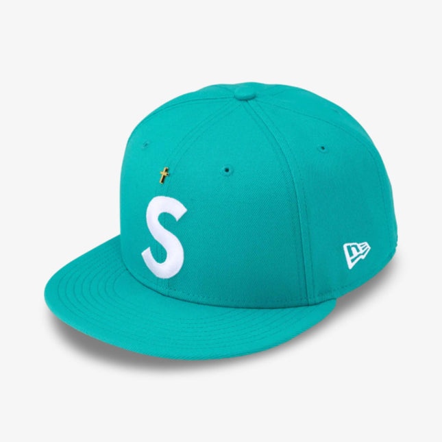 Supreme x New Era 'Gold Cross S Logo' Fitted Hat Teal (SS24) - SOLE SERIOUSS (1)