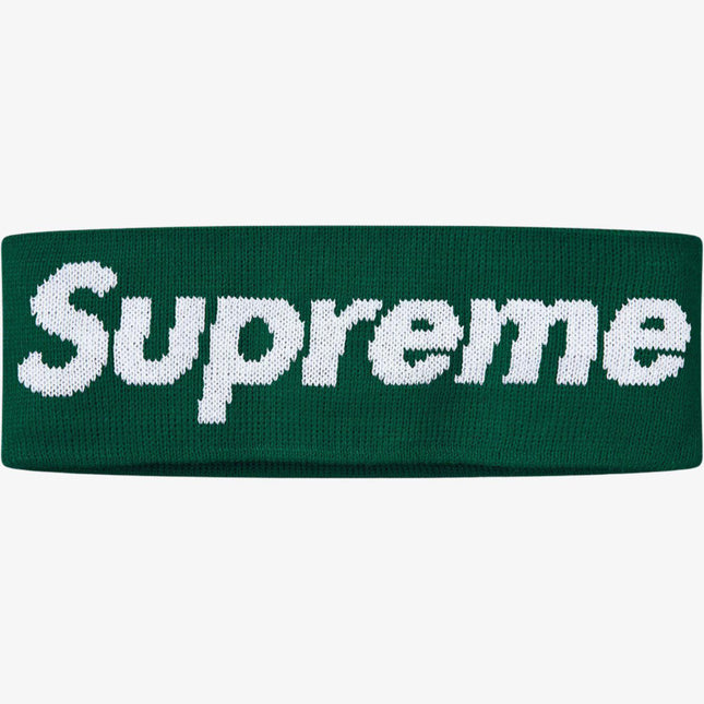 Supreme x New Era Headband 'Big Logo' Dark Green (FW18) - SOLE SERIOUSS (1)