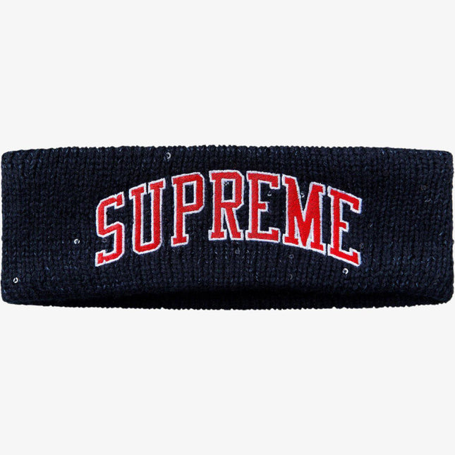 Supreme x New Era Headband 'Sequin Arc Logo' Navy (FW18) - SOLE SERIOUSS (1)