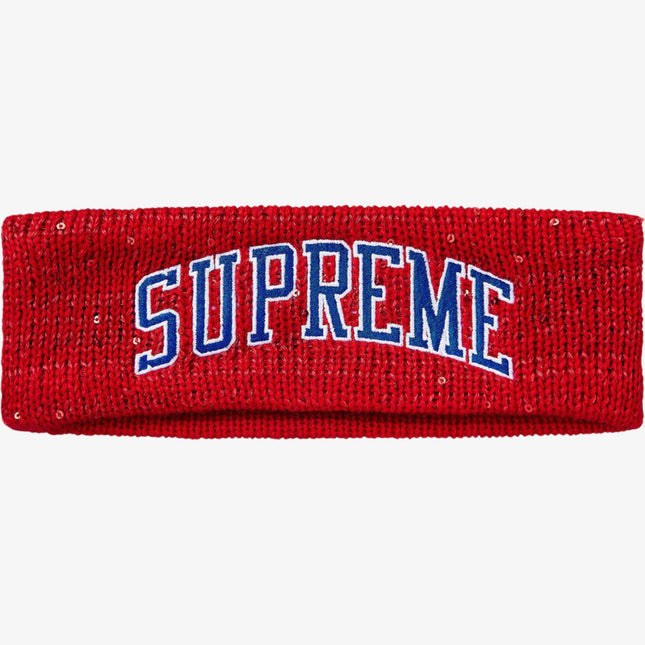 Supreme x New Era Headband 'Sequin Arc Logo' Red (FW18) - SOLE SERIOUSS (1)