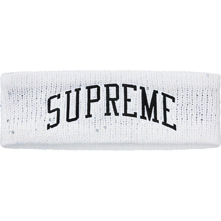 Supreme x New Era Headband 'Sequin Arc Logo' White FW18 - SOLE SERIOUSS (1)