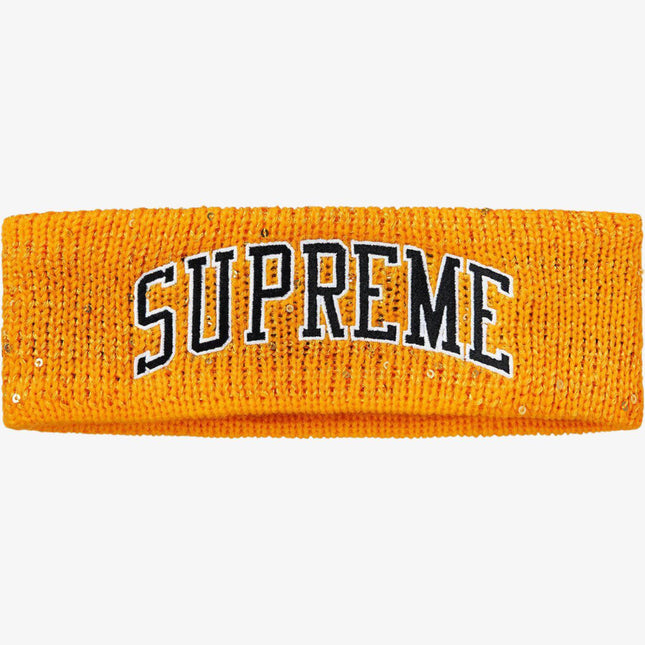 Supreme x New Era Headband 'Sequin Arc Logo' Yellow (FW18) - SOLE SERIOUSS (1)