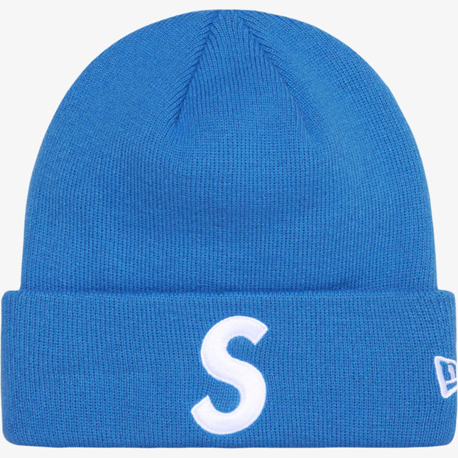 Supreme x New Era 'S Logo' Beanie Blue (FW24) - SOLE SERIOUSS (1)