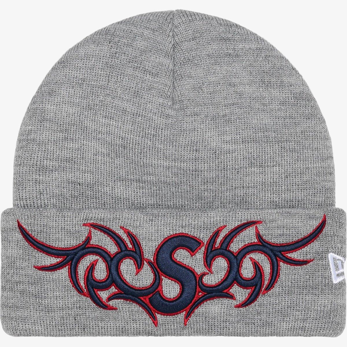 Supreme x New Era 'Tribal S Logo' Beanie Heather Grey (FW25