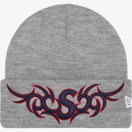 Supreme x New Era 'Tribal S Logo' Beanie Heather Grey (FW25) | SOLE SERIOUSS [1]