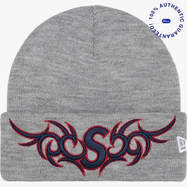 Supreme x New Era 'Tribal S Logo' Beanie Heather Grey (FW25) | SOLE SERIOUSS [1]