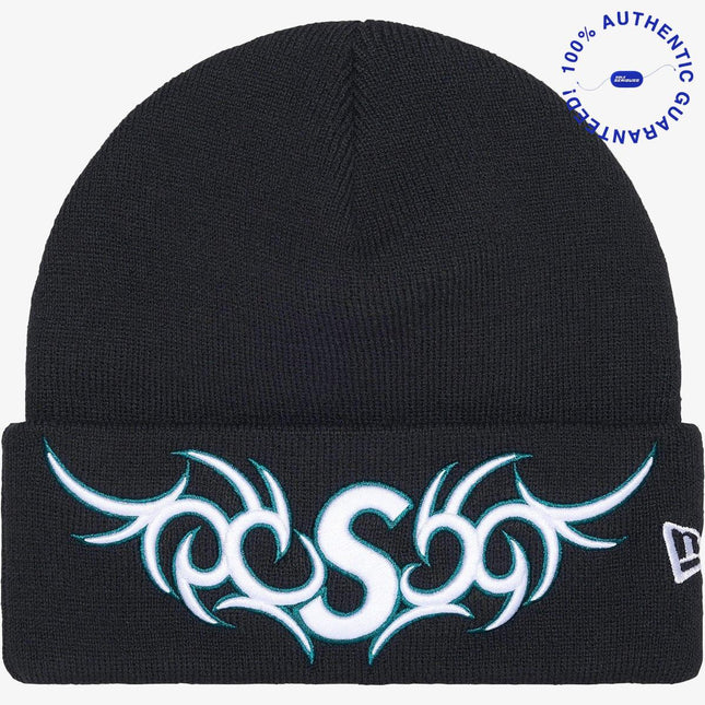 Supreme x New Era 'Tribal S Logo' Beanie Navy Blue (FW25) | SOLE SERIOUSS [1]