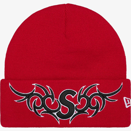 Supreme x New Era 'Tribal S Logo' Beanie Red (FW25) | SOLE SERIOUSS [1]