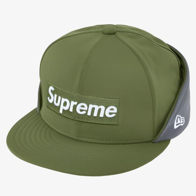 Supreme x New Era WINDSTOPPER Earflap 'Box Logo' Dark Olive (FW20) - SOLE SERIOUSS (1)