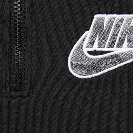 Supreme x Nike Half Zip Up Hooded Sweatshirt Black SS21 - SOLE SERIOUSS (2)