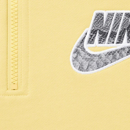Supreme x Nike Half Zip Up Hooded Sweatshirt Pale Yellow SS21 - SOLE SERIOUSS (2)