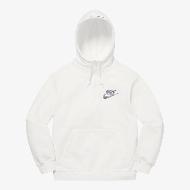 Supreme x Nike Half Zip Up Hooded Sweatshirt White (SS21) - SOLE SERIOUSS (1)